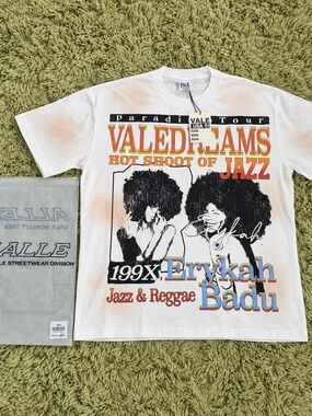Vale Forever Erykah Badu 199X Jazz & Reggae Graphic T-Shirt White M NWT